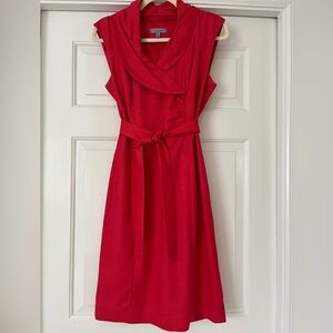 Classiques Entier Ultimate Woven Dress, size 4, Coral Flower
